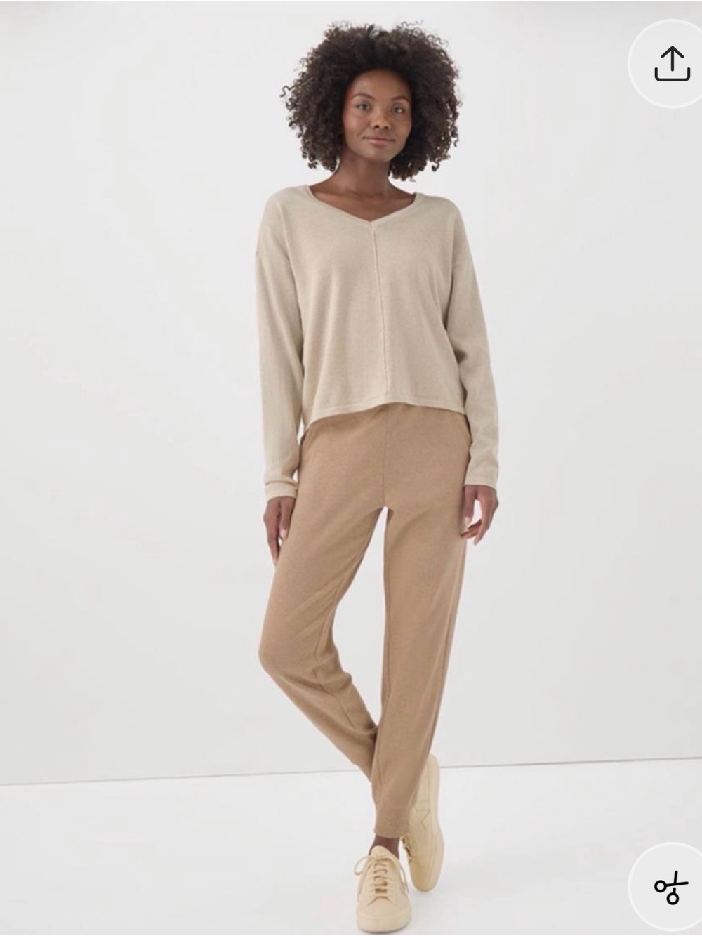 Pact Relaxed High-Rise Joggers in Camel